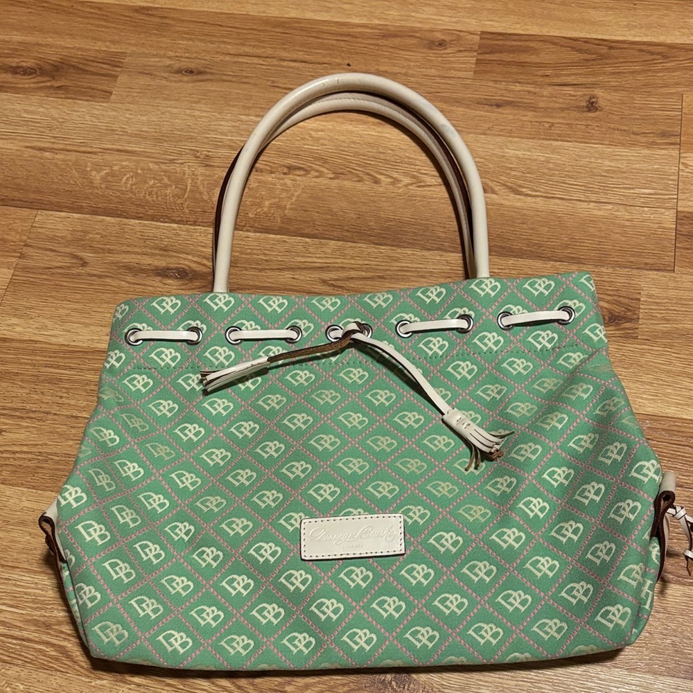 Large Dooney & Bourke Green Patterned Tote